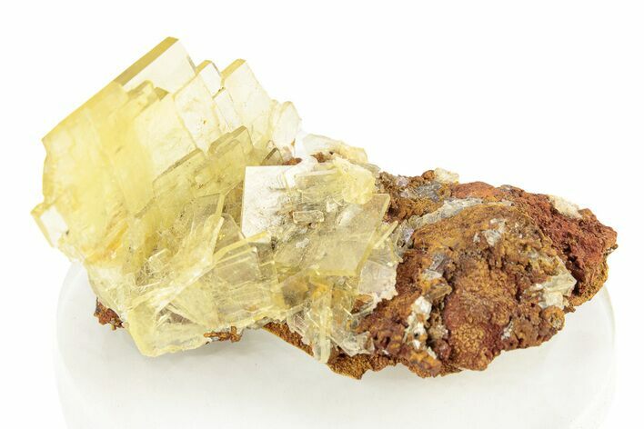 Yellow Bladed Barite Crystal Cluster - Peru #252541